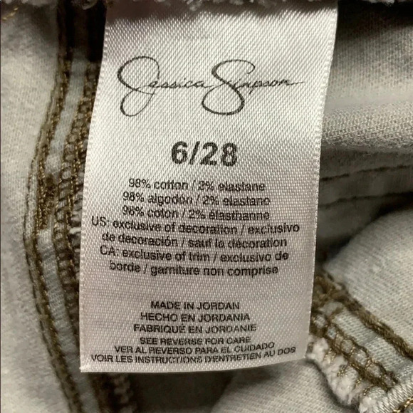 Jessica Simpson Green Crop Skinny Jeans Size 6 - Picture 7 of 7